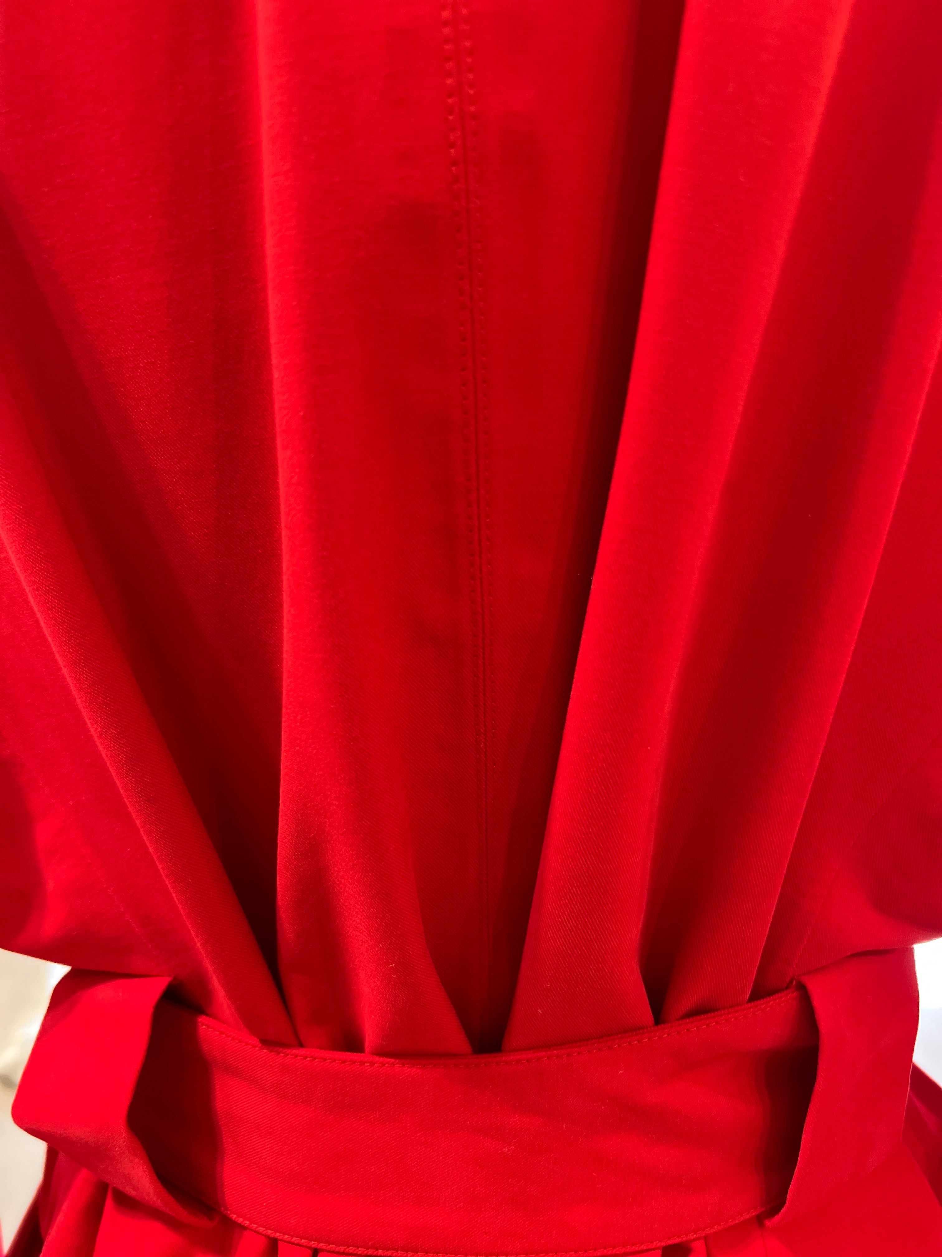 Riding red waterproof trench coat