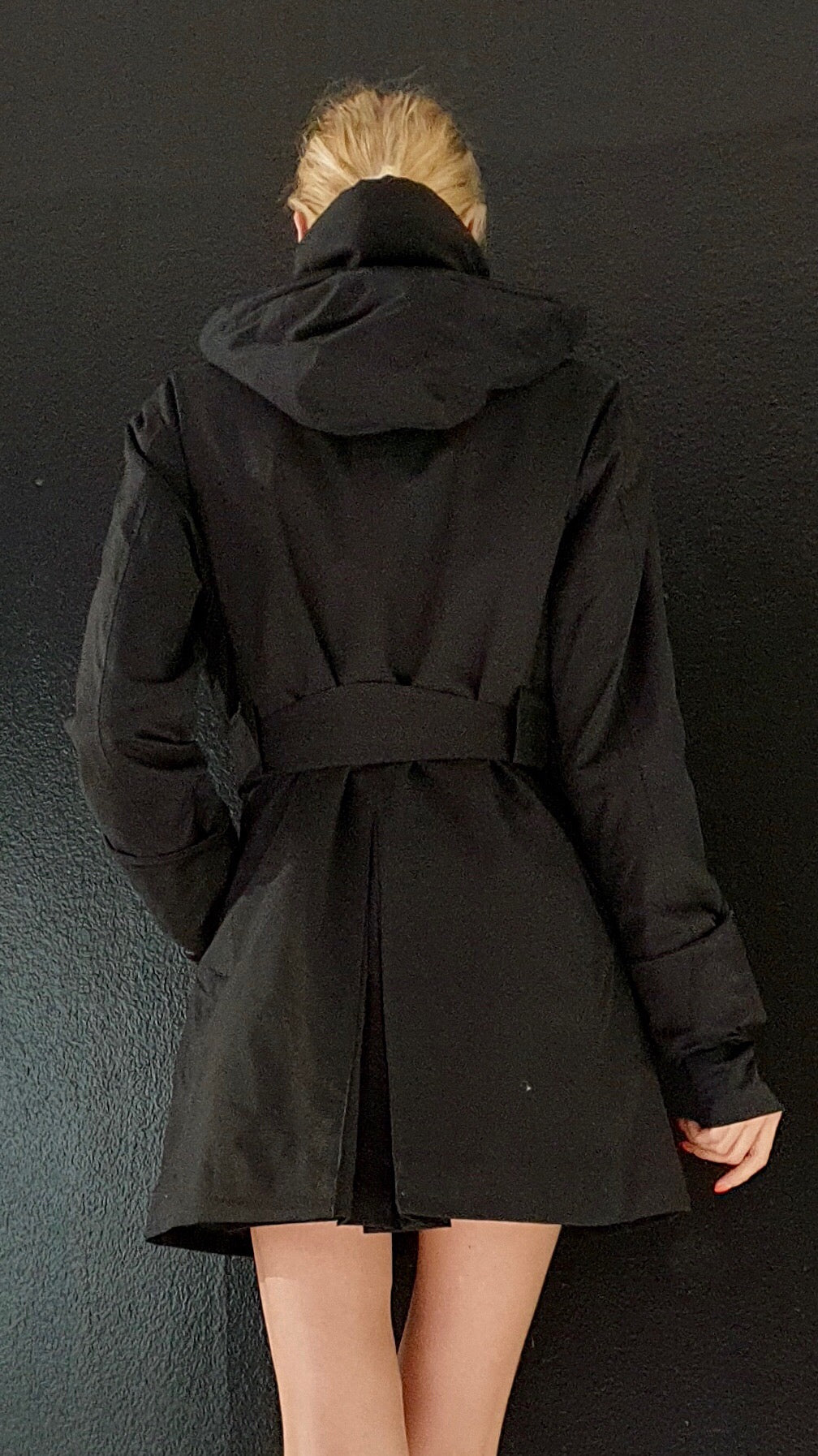 Riding black waterproof elegant trench coat