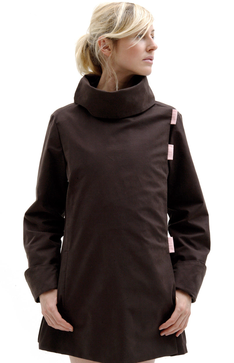 Twiggy chocolate / pink waterproof winter coat