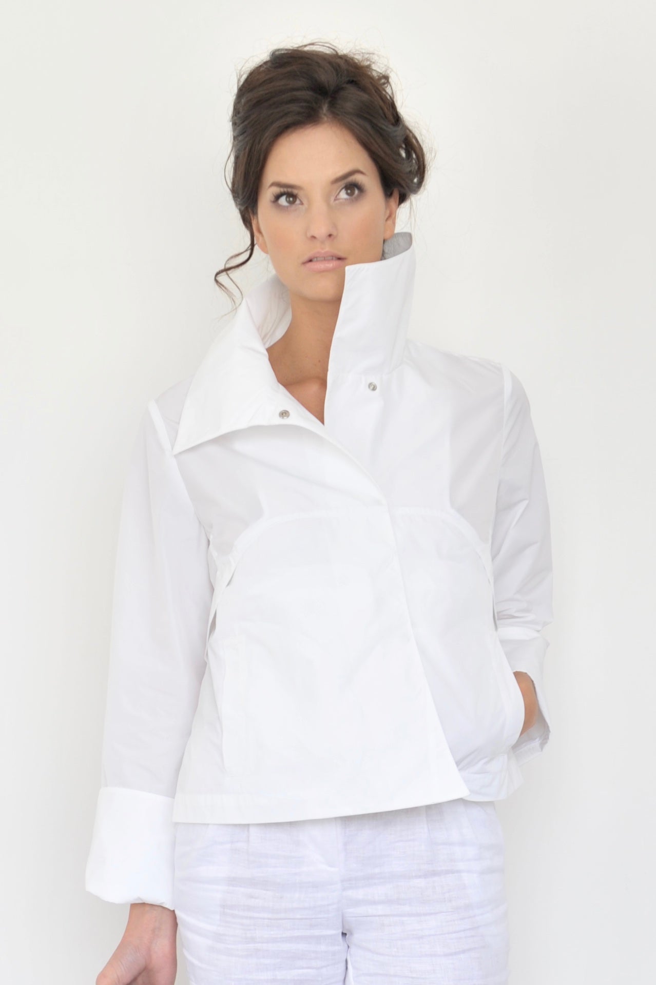 Audrey waterproof white jacket