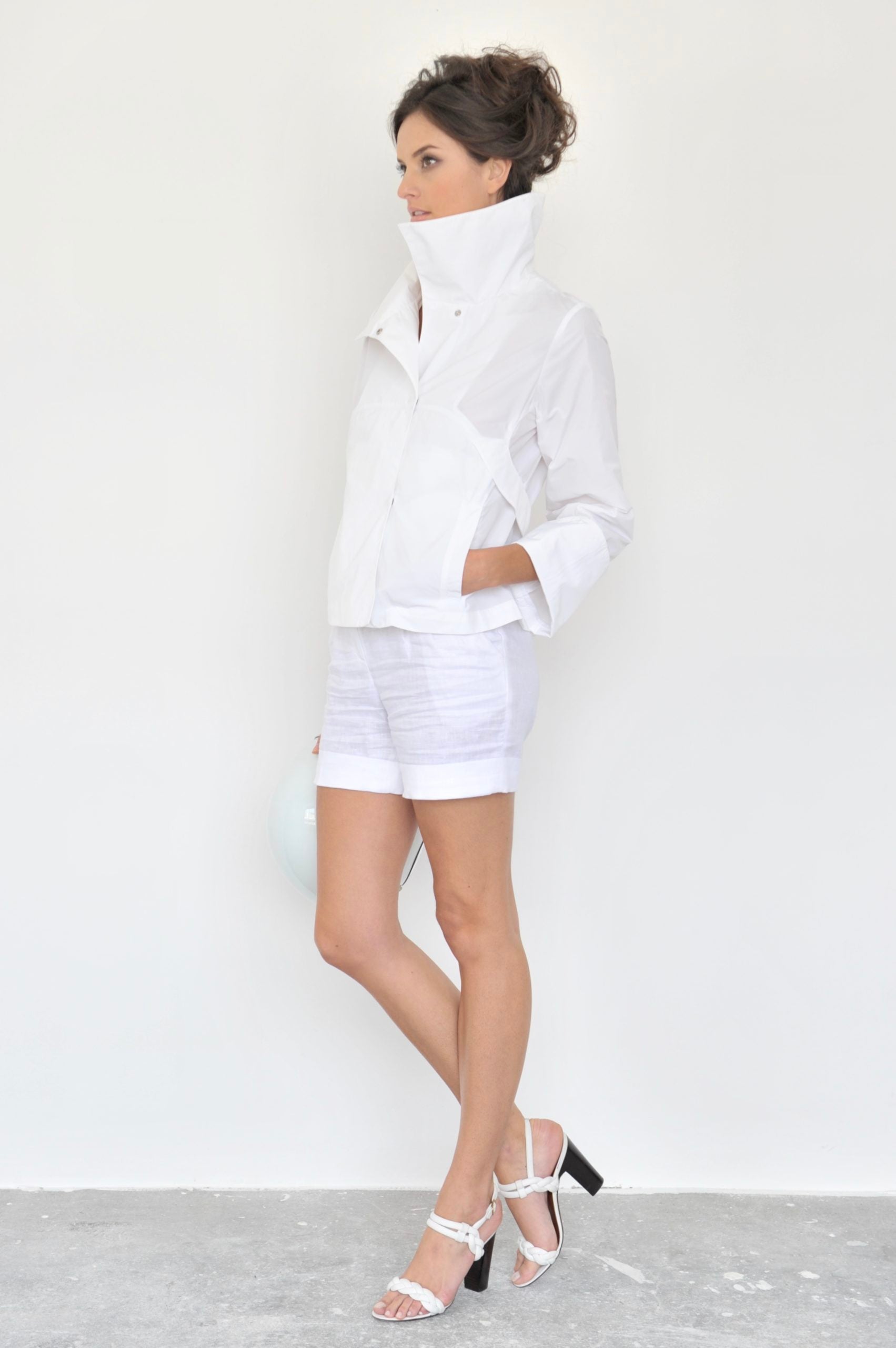 Audrey waterproof white jacket