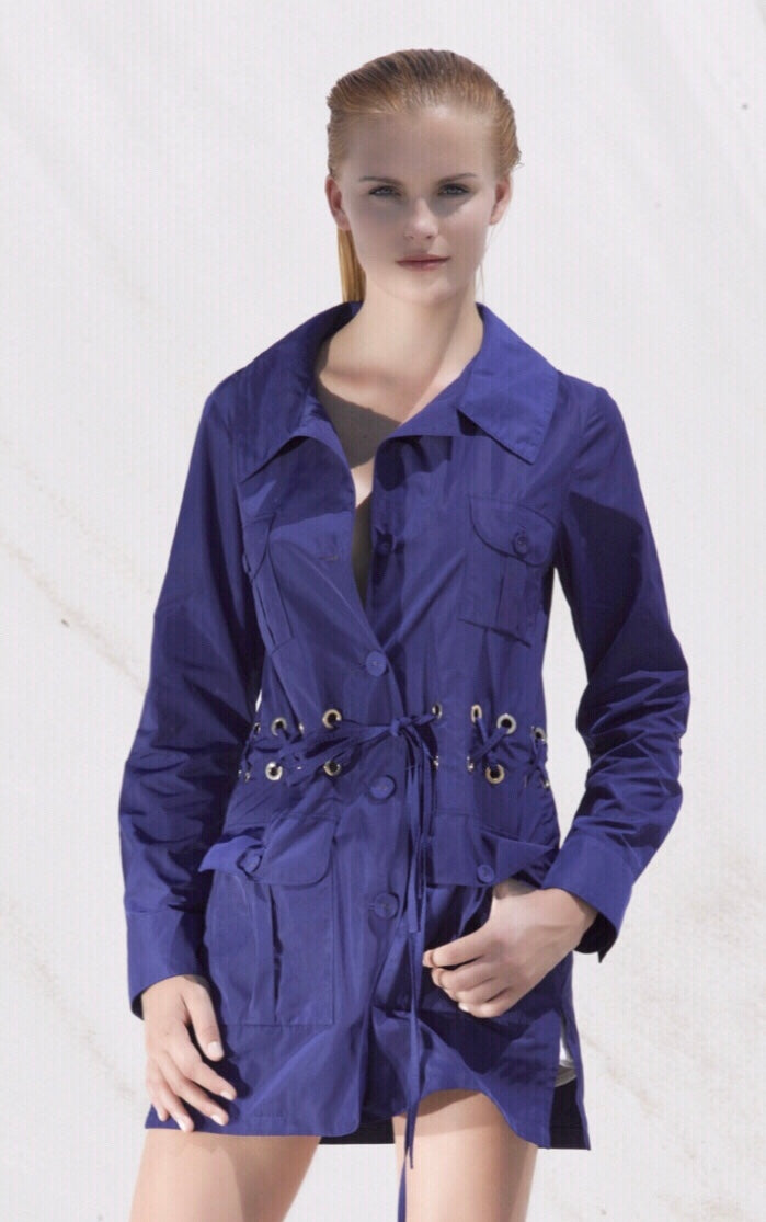 The chic Saharan deep blue Safari Jacket