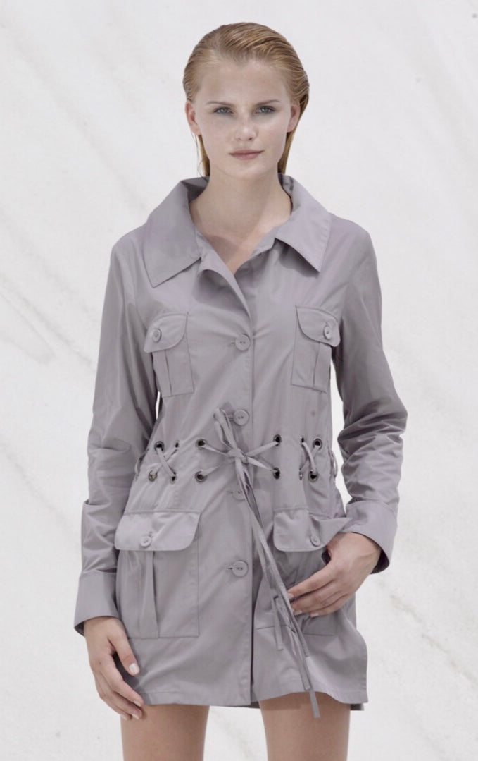 The chic Saharan princess grey Safari Jacket