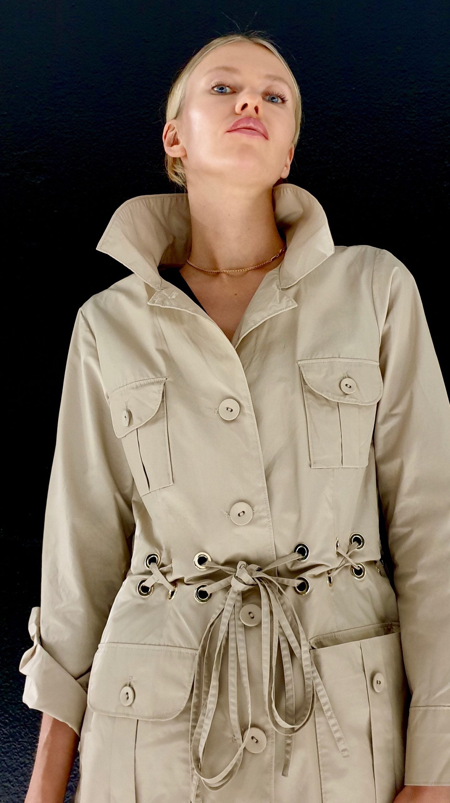 The chic Saharan beige Safari Jacket