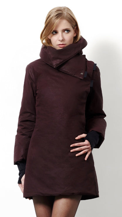 Twiggy bordeaux / black waterproof winter coat