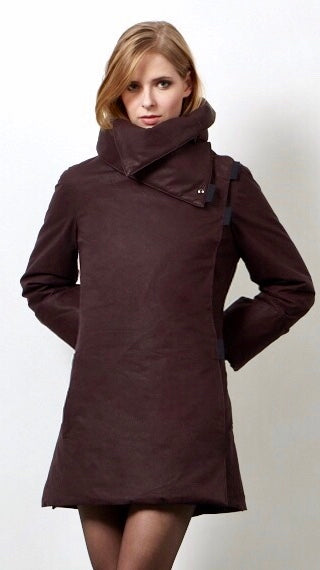 Twiggy bordeaux / black waterproof winter coat