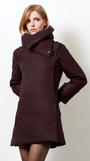 Twiggy bordeaux / black waterproof winter coat