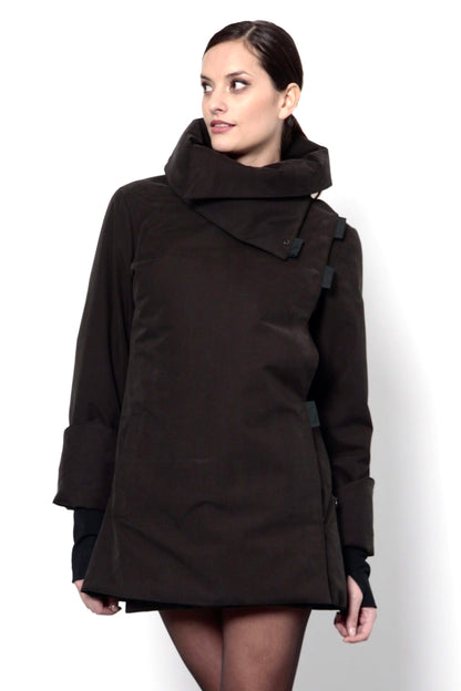 Twiggy chocolate / jet green waterproof winter coat