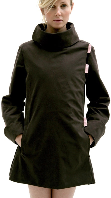 Twiggy chocolate / pink waterproof winter coat