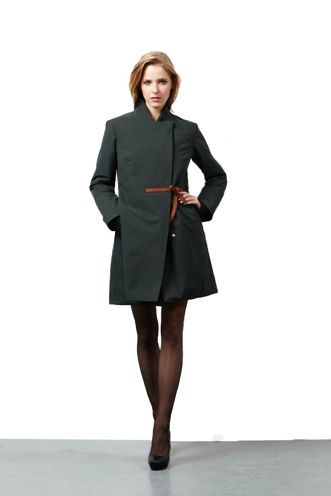 Proud dark green elegant waterproof women&