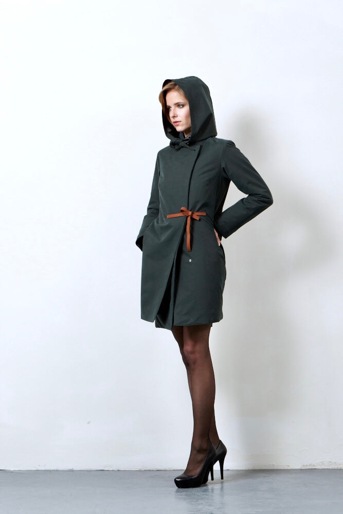 Proud dark green elegant waterproof women&