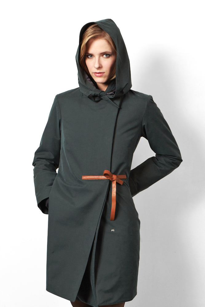 Proud dark green elegant waterproof women&